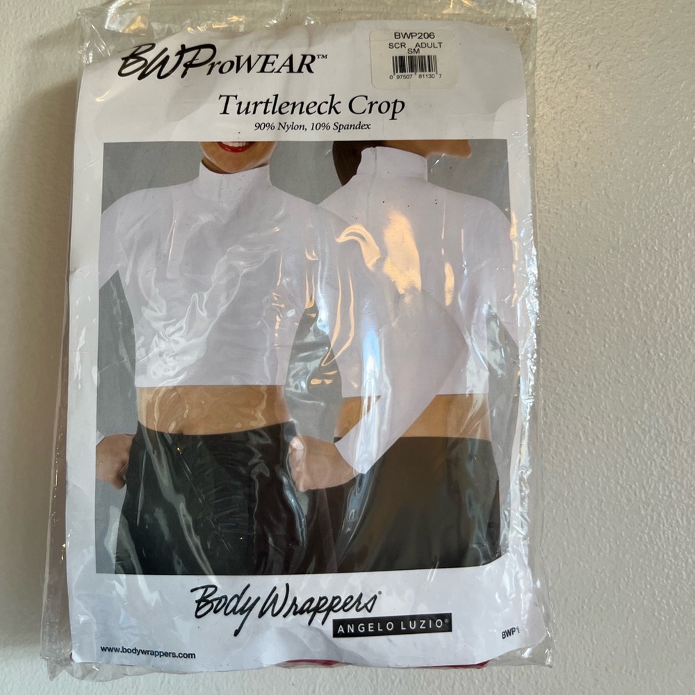 Body Wrappers, S/M, Red ,turtle neck, Never Worn, crop top, original package,